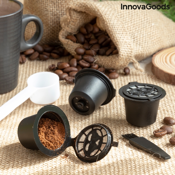 Újrahasználható kávékapszula hüvelyek (3 db)
