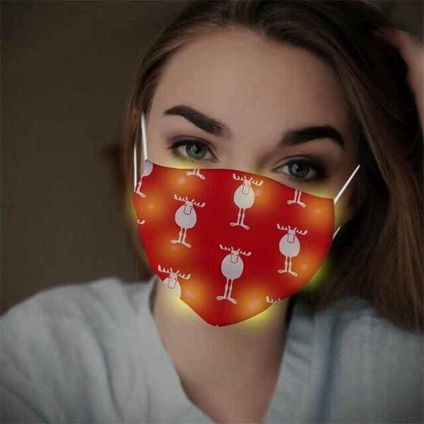 Christmas mask – face mask with LED lights! (2pcs) (LEAVE THIS COPY IN ENGLISH)