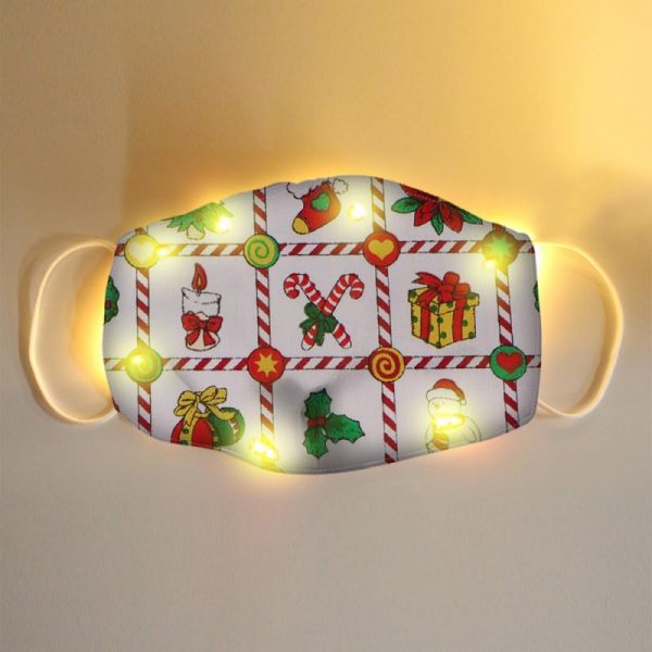 Christmas mask – Szájmaszk LED lámpákkal! (2db) slider