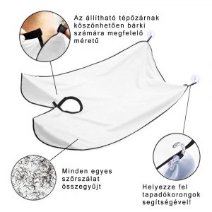 Borotválkozó kötény tapadókorongokkal 03