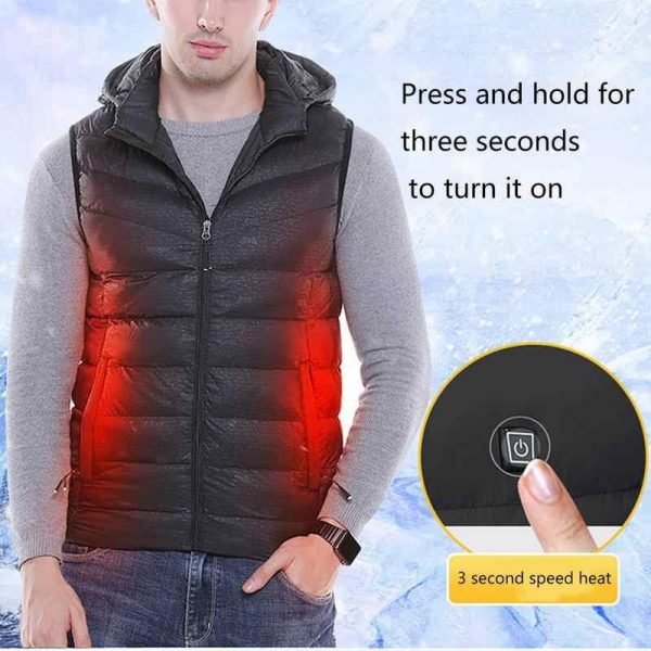 HeatVest – Uniszex melegítő fűthető mellény slider